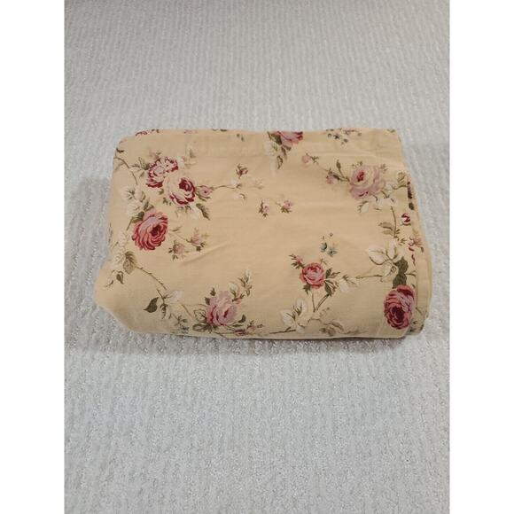 Waverly Home Flannel Queen? Cottage Core 65" X 98" Floral Cotton Flat Sheet